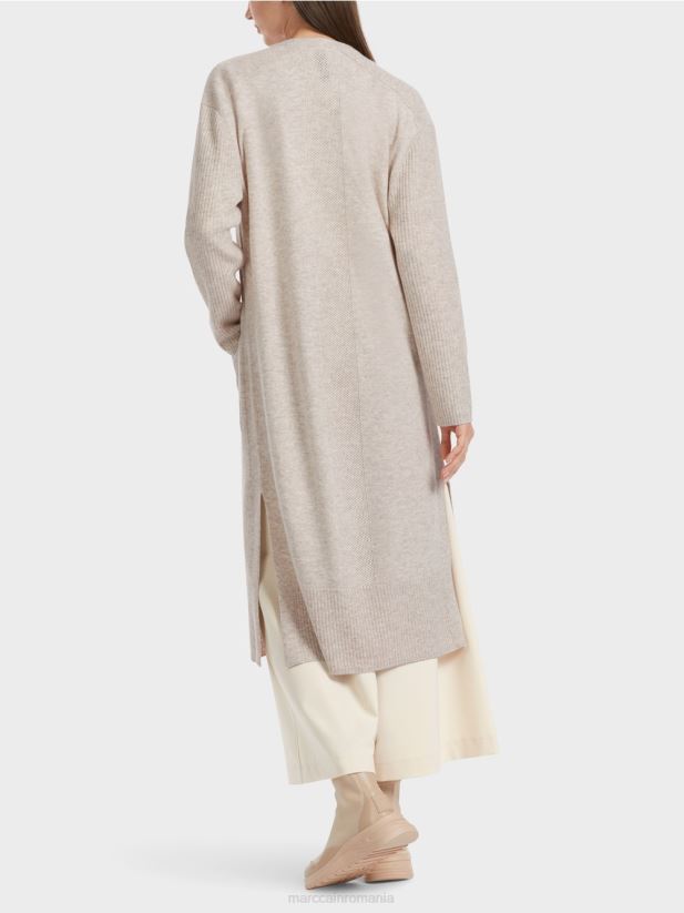 palton lung tricotat „rethink together”. Marc Cain piatra usoara îmbrăcăminte 4826HH337