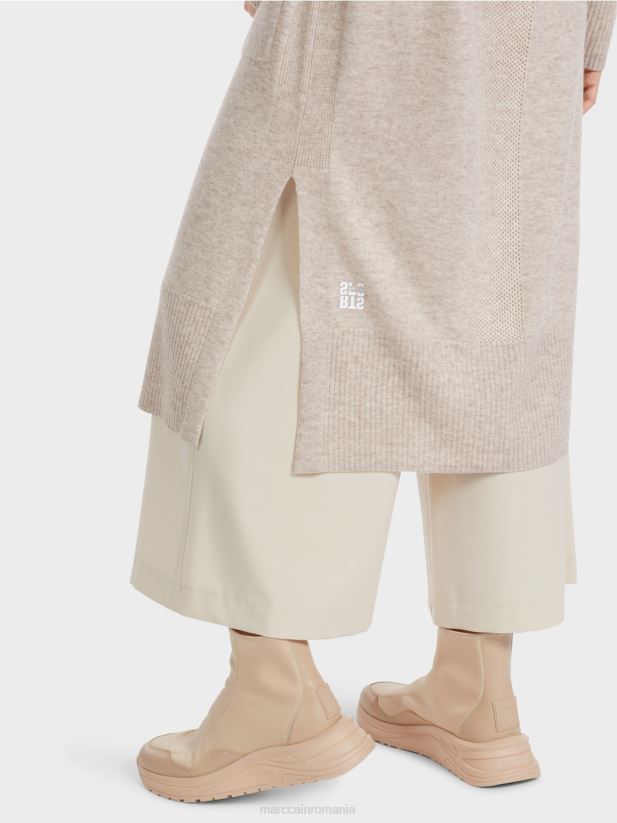 palton lung tricotat „rethink together”. Marc Cain piatra usoara îmbrăcăminte 4826HH337