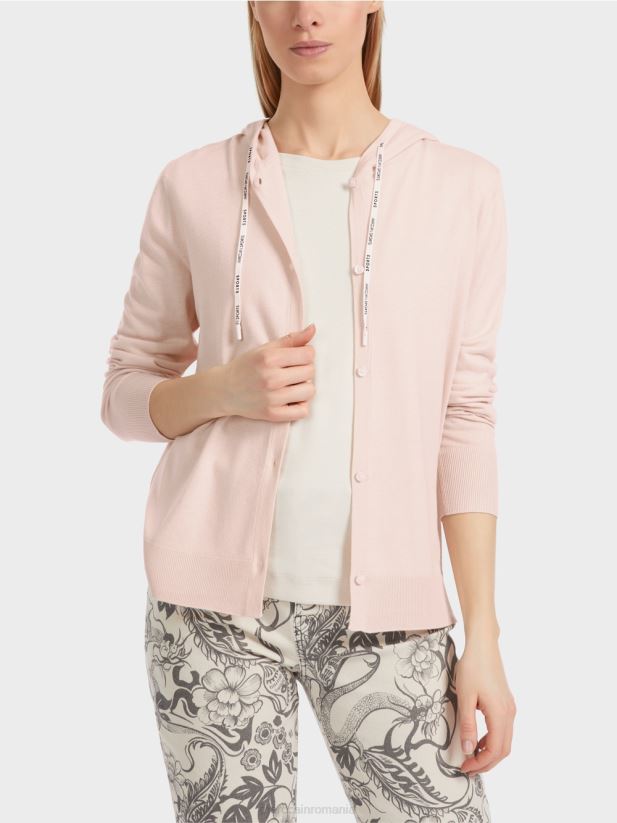 regândiți împreună” cardigan tricotat fin Marc Cain floare de migdal îmbrăcăminte 4826HH307