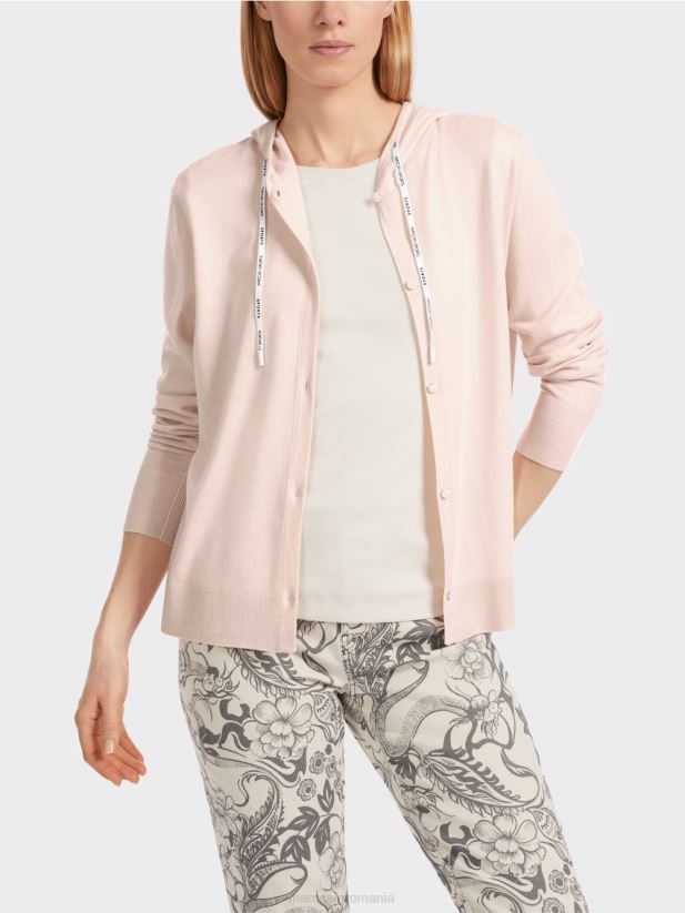 regândiți împreună” cardigan tricotat fin Marc Cain floare de migdal îmbrăcăminte 4826HH307