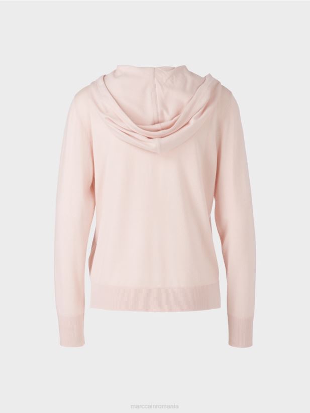 regândiți împreună” cardigan tricotat fin Marc Cain floare de migdal îmbrăcăminte 4826HH307