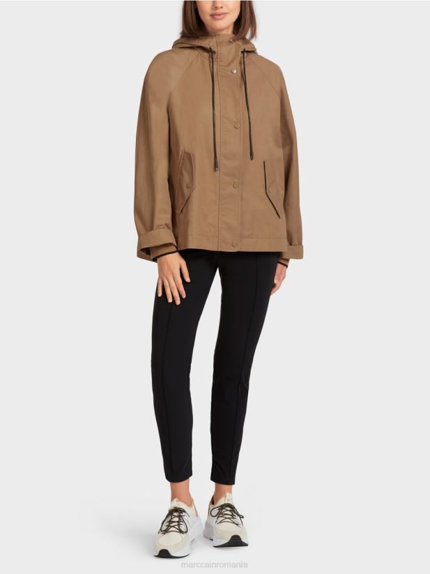 geacă casual outdoor cu imprimeu Marc Cain cafea ușoară îmbrăcăminte 4826HH283