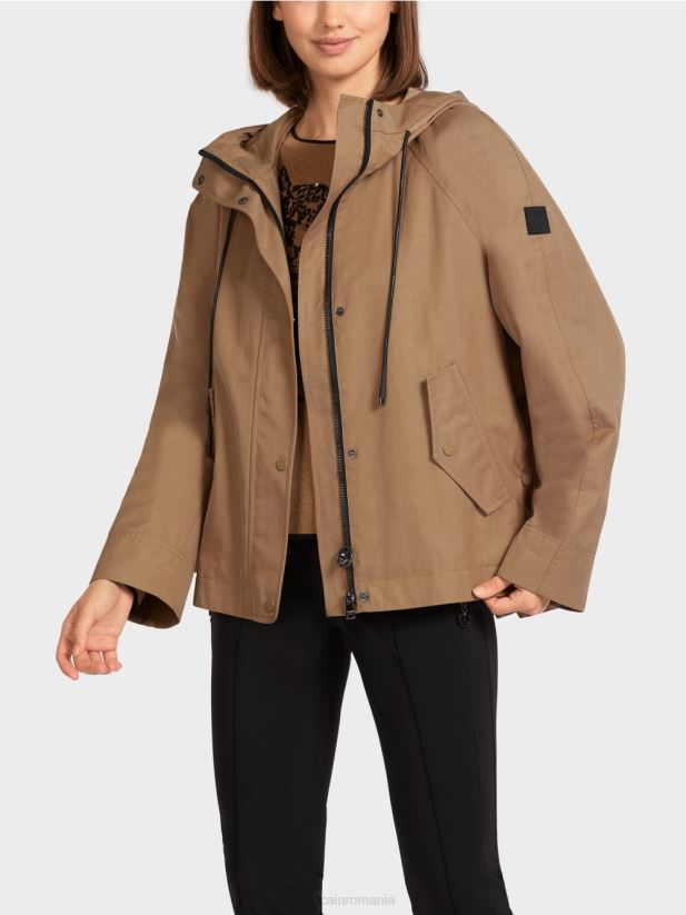 geacă casual outdoor cu imprimeu Marc Cain cafea ușoară îmbrăcăminte 4826HH283