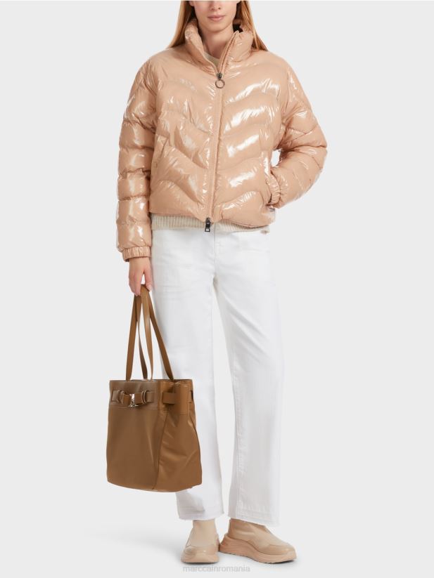 geacă matlasată cu 3m thinsulate Marc Cain maro argilă moale îmbrăcăminte 4826HH239