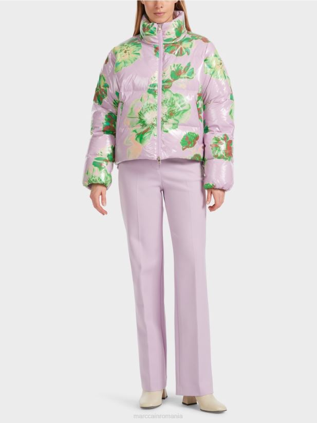 geaca de exterior cu design floral Marc Cain lavandă strălucitoare îmbrăcăminte 4826HH231