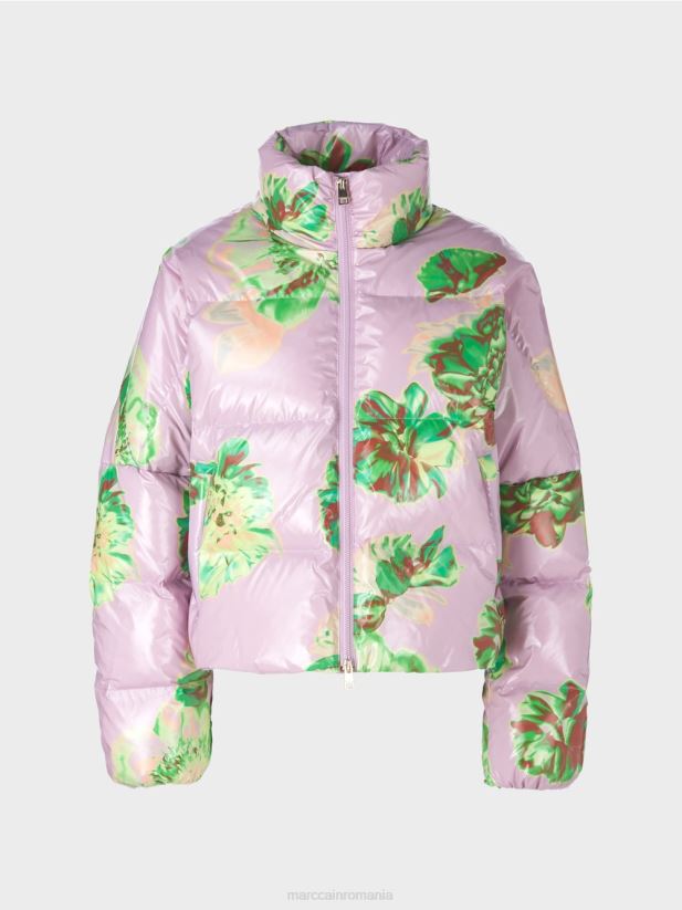 geaca de exterior cu design floral Marc Cain lavandă strălucitoare îmbrăcăminte 4826HH231