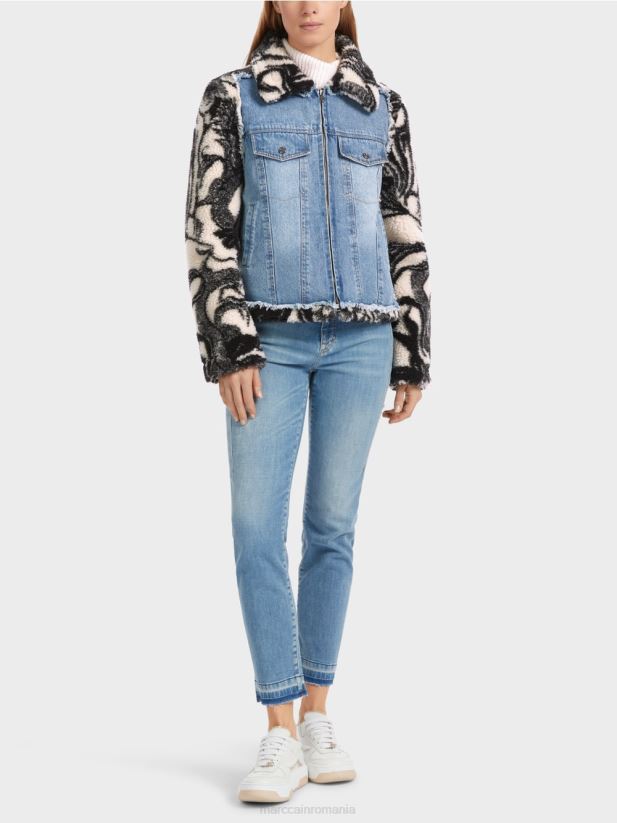 geaca de pluș de exterior imprimată Marc Cain floare de migdal îmbrăcăminte 4826HH224