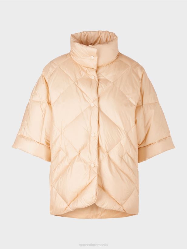 haină în formă de vestă în formă de ou Marc Cain crema inchisa îmbrăcăminte 4826HH255