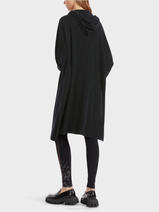 hanorac „rethink together”. Marc Cain negru îmbrăcăminte 4826HH241