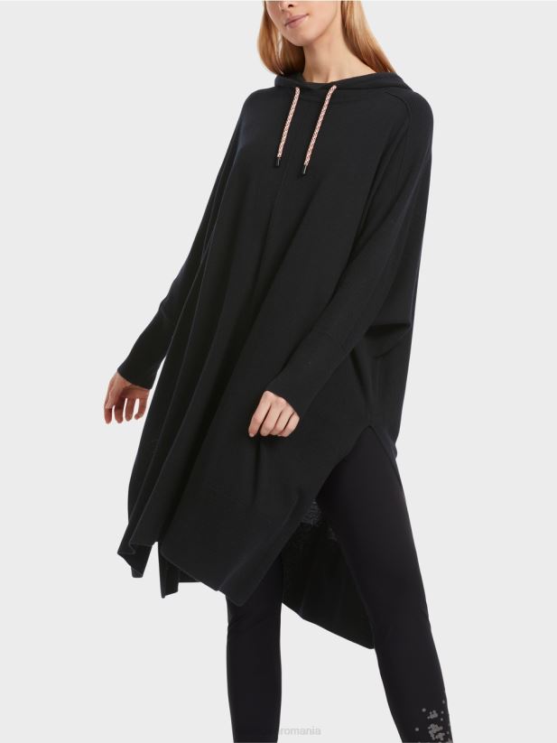 hanorac „rethink together”. Marc Cain negru îmbrăcăminte 4826HH241