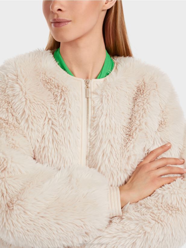 jachetă de exterior cu aspect shaggy Marc Cain fum îmbrăcăminte 4826HH228