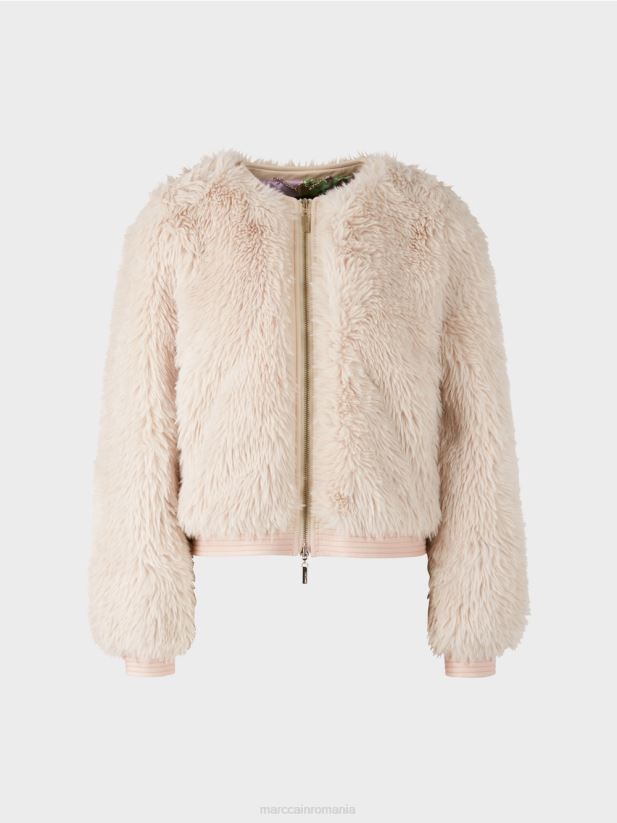 jachetă de exterior cu aspect shaggy Marc Cain fum îmbrăcăminte 4826HH228