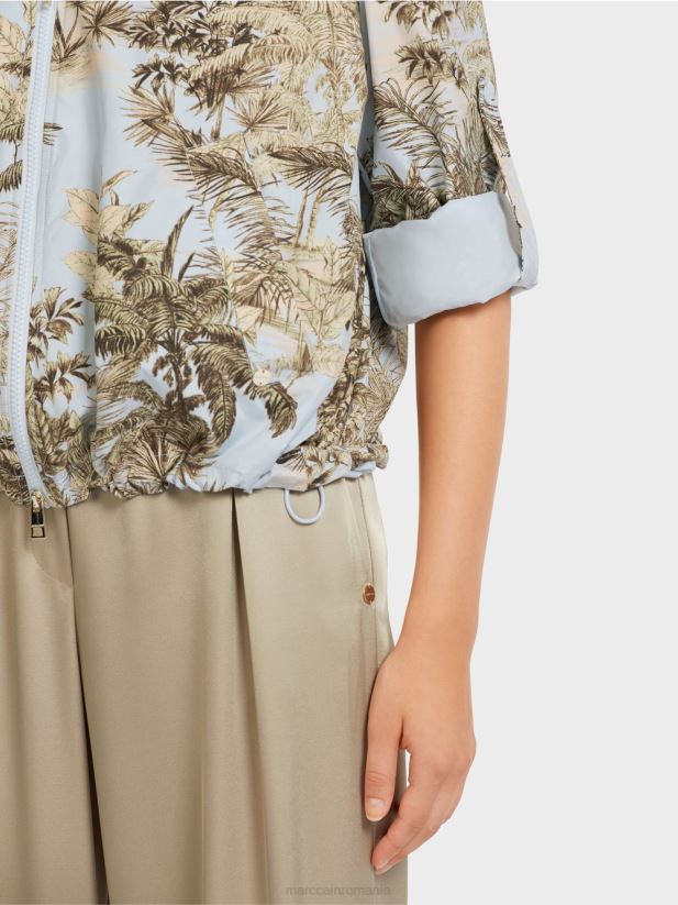 jachetă de exterior „regândește împreună”. Marc Cain albastru pudra deschis îmbrăcăminte 4826HH275