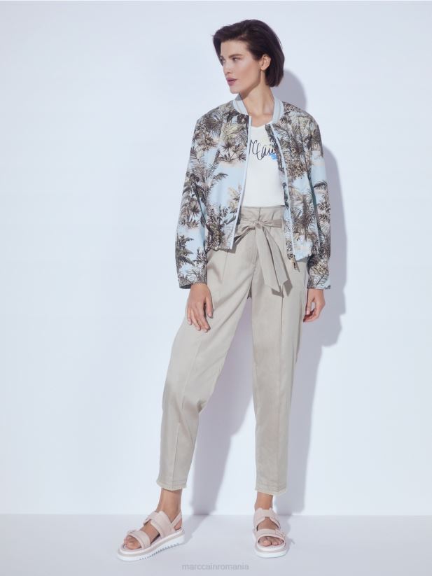 jachetă de exterior „regândește împreună”. Marc Cain albastru pudra deschis îmbrăcăminte 4826HH275