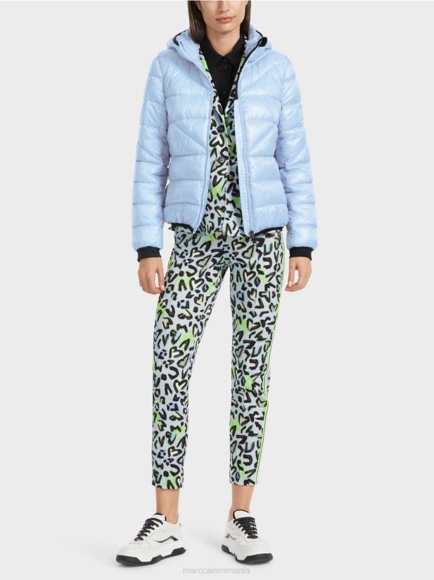 jachetă de exterior „regândește împreună”. Marc Cain albastru pudra moale îmbrăcăminte 4826HH257