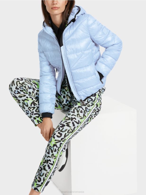 jachetă de exterior „regândește împreună”. Marc Cain albastru pudra moale îmbrăcăminte 4826HH257