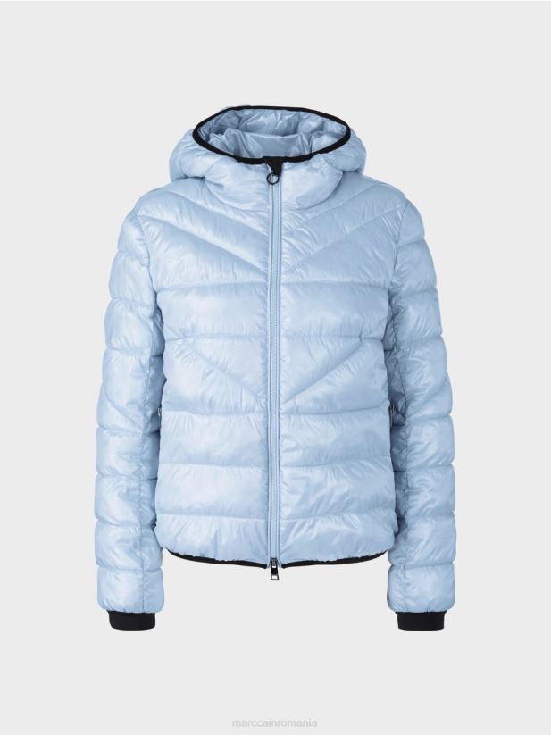 jachetă de exterior „regândește împreună”. Marc Cain albastru pudra moale îmbrăcăminte 4826HH257