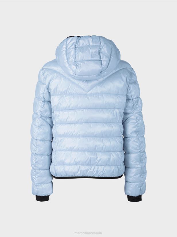 jachetă de exterior „regândește împreună”. Marc Cain albastru pudra moale îmbrăcăminte 4826HH257