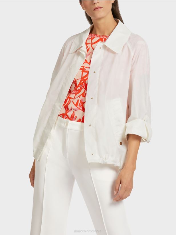 jachetă de exterior „regândește împreună”. Marc Cain aproape alb îmbrăcăminte 4826HH277