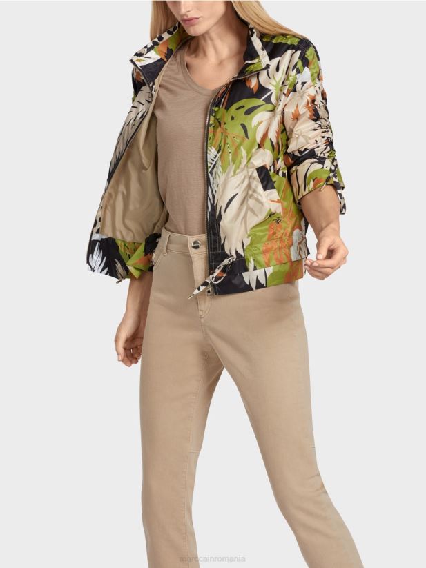 jachetă de exterior „regândește împreună”. Marc Cain verde oliv intens îmbrăcăminte 4826HH272