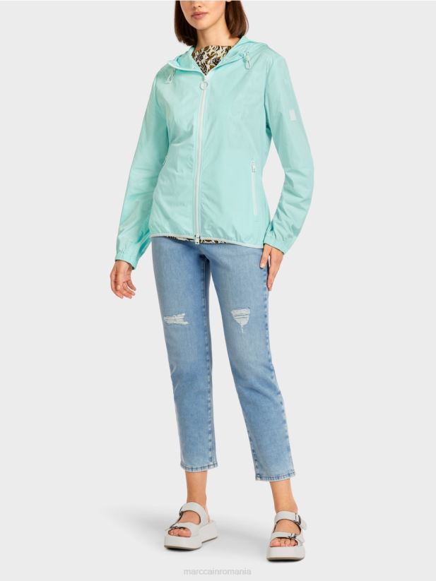 jachetă de exterior ușoară cu glugă Marc Cain luminator moale îmbrăcăminte 4826HH279