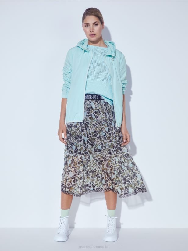 jachetă de exterior ușoară cu glugă Marc Cain luminator moale îmbrăcăminte 4826HH279