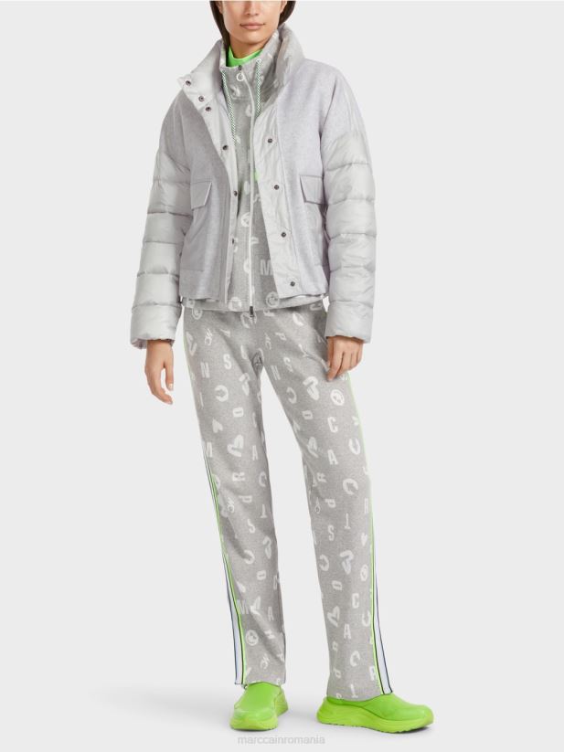 jacheta de exterior cu izolatie de 3m Marc Cain gri argintiu îmbrăcăminte 4826HH258