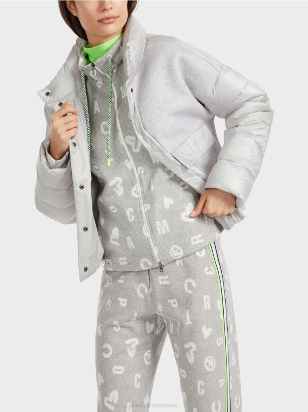 jacheta de exterior cu izolatie de 3m Marc Cain gri argintiu îmbrăcăminte 4826HH258