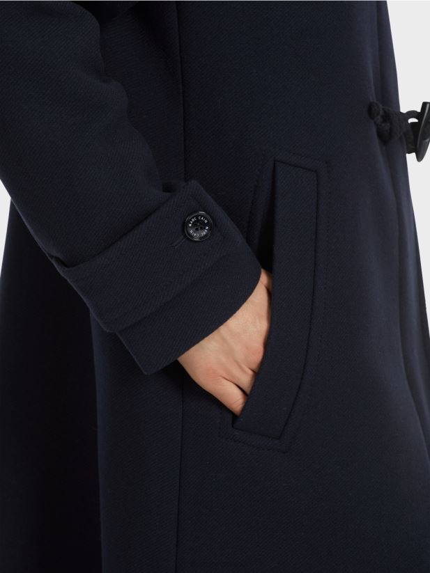 palton de lână cu dispozitive de închidere Marc Cain albastru miezul nopții îmbrăcăminte 4826HH222