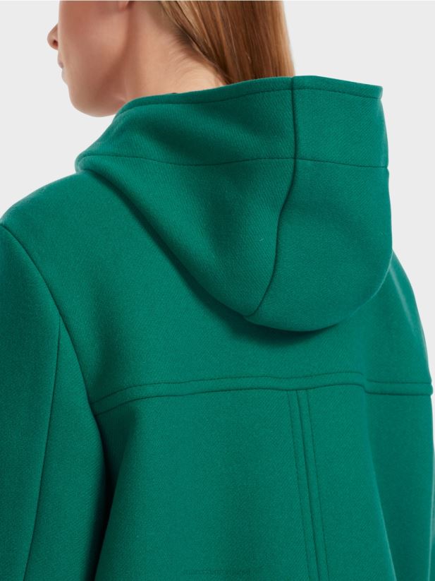 palton de lână cu dispozitive de închidere Marc Cain eucalipt îmbrăcăminte 4826HH218