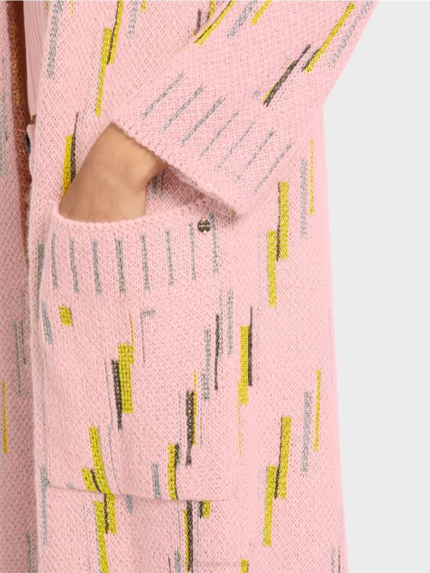 palton de lână tricotat în germania Marc Cain roz pudra moale îmbrăcăminte 4826HH264