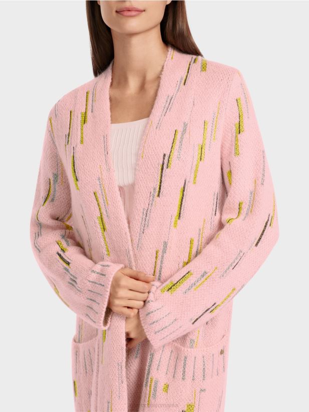 palton de lână tricotat în germania Marc Cain roz pudra moale îmbrăcăminte 4826HH264