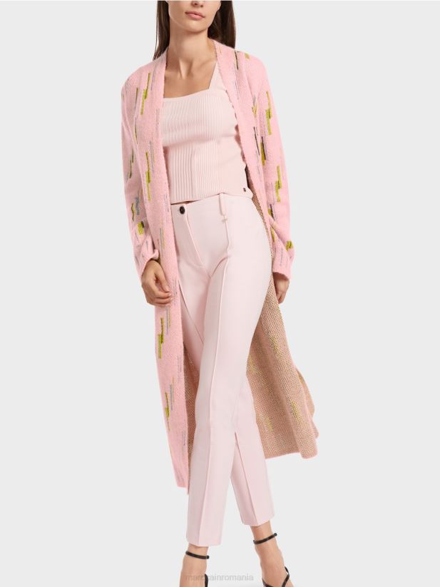 palton de lână tricotat în germania Marc Cain roz pudra moale îmbrăcăminte 4826HH264