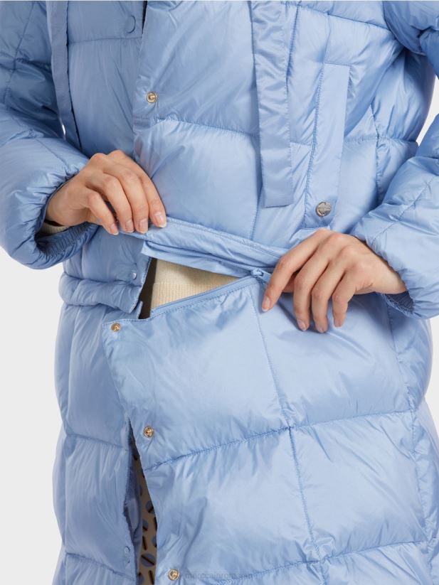 palton lung matlasat Marc Cain cer întunecat de vară îmbrăcăminte 4826HH247