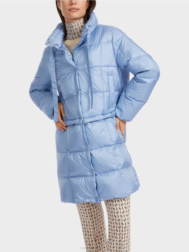 palton lung matlasat Marc Cain cer întunecat de vară îmbrăcăminte 4826HH247