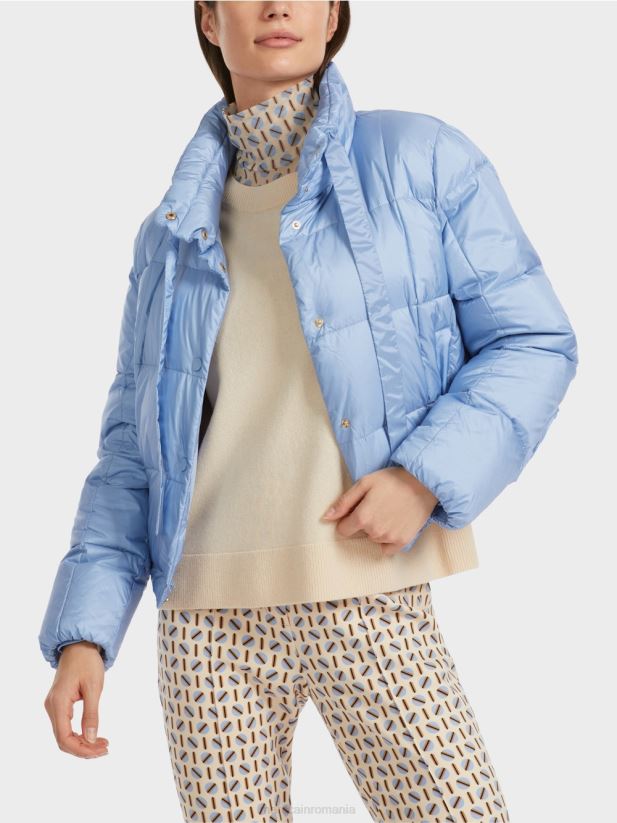 palton lung matlasat Marc Cain cer întunecat de vară îmbrăcăminte 4826HH247