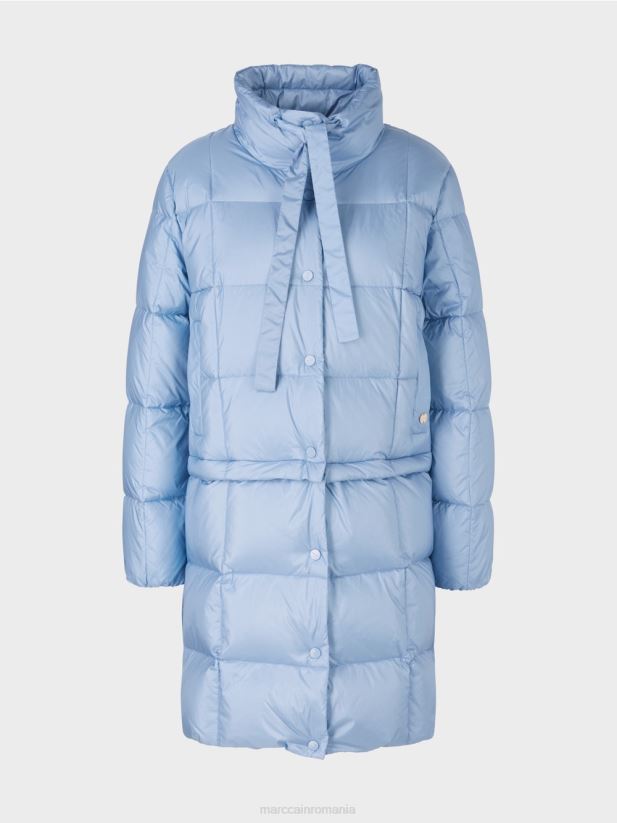 palton lung matlasat Marc Cain cer întunecat de vară îmbrăcăminte 4826HH247