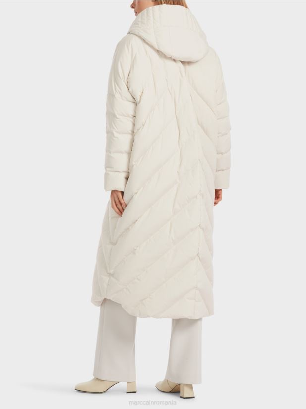palton matlasat cu umplutură din puf Marc Cain fum îmbrăcăminte 4826HH235