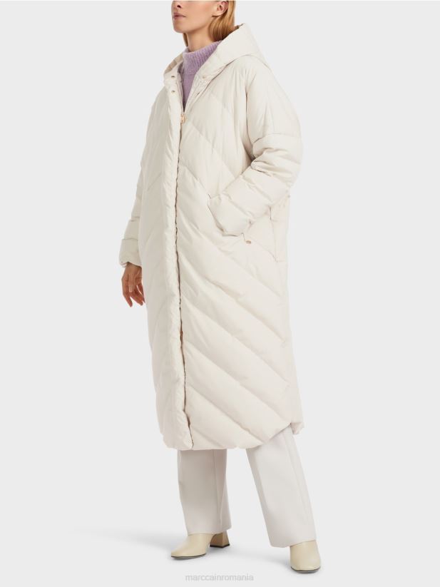 palton matlasat cu umplutură din puf Marc Cain fum îmbrăcăminte 4826HH235