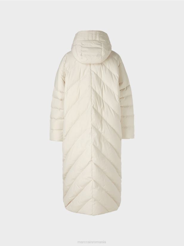 palton matlasat cu umplutură din puf Marc Cain fum îmbrăcăminte 4826HH235