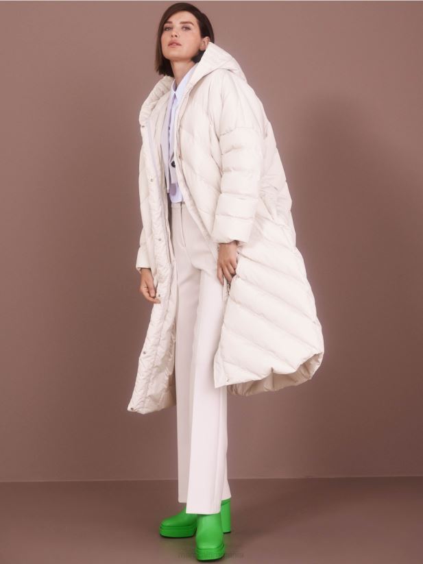 palton matlasat cu umplutură din puf Marc Cain fum îmbrăcăminte 4826HH235