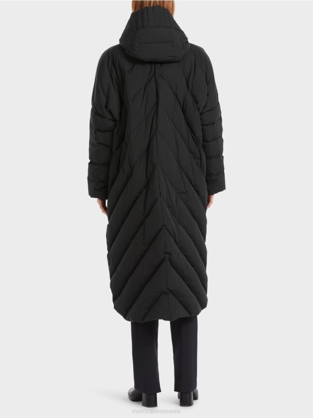 palton matlasat cu umplutură din puf Marc Cain negru îmbrăcăminte 4826HH230