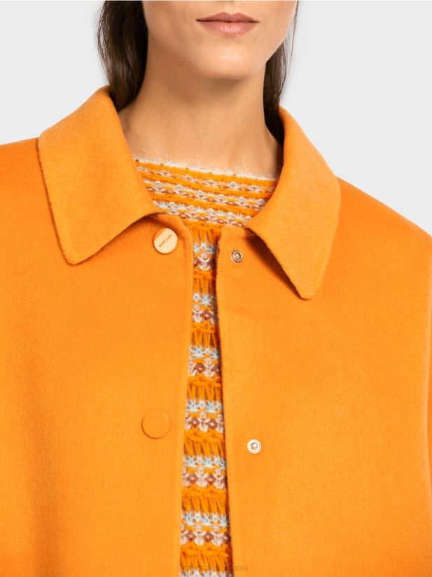 palton reversibil de lână Marc Cain portocaliu limpede îmbrăcăminte 4826HH299