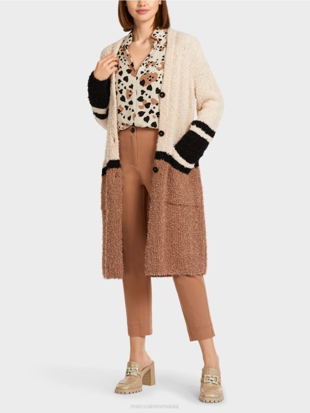 palton "tricotat in germania" Marc Cain cremă îmbrăcăminte 4826HH297