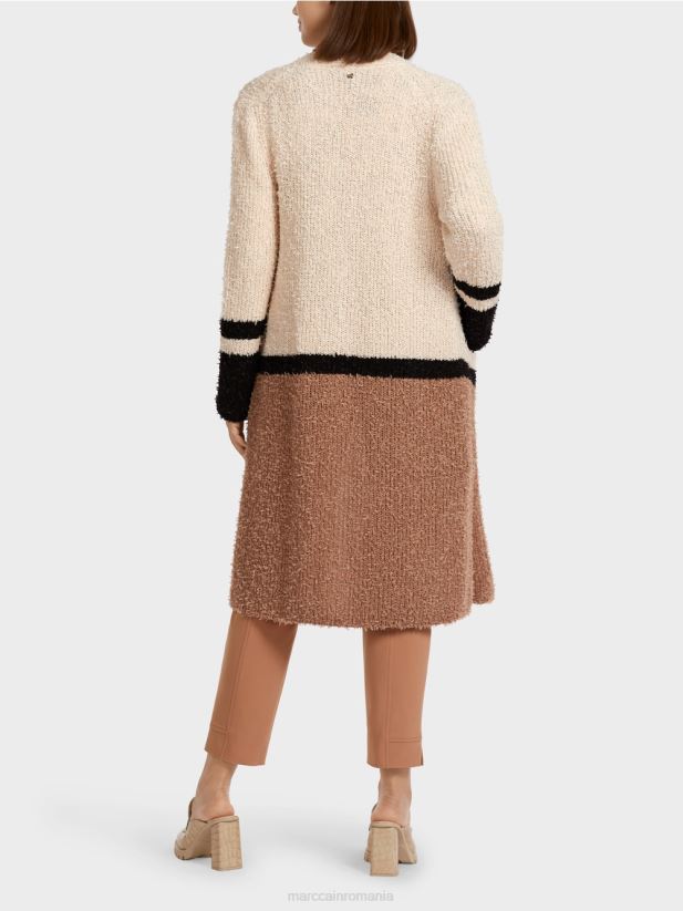 palton \"tricotat in germania\" Marc Cain cremă îmbrăcăminte 4826HH297