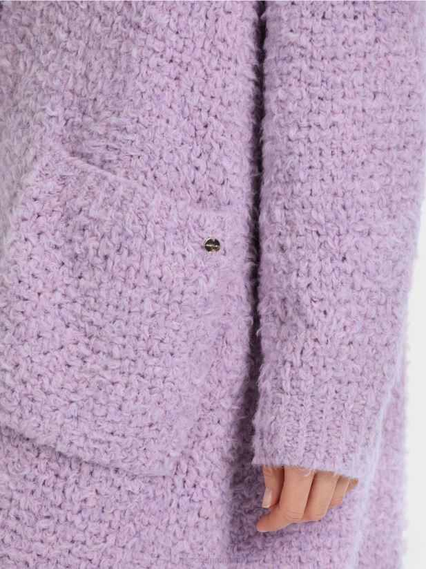 palton tricotat in germania Marc Cain lavandă strălucitoare îmbrăcăminte 4826HH227