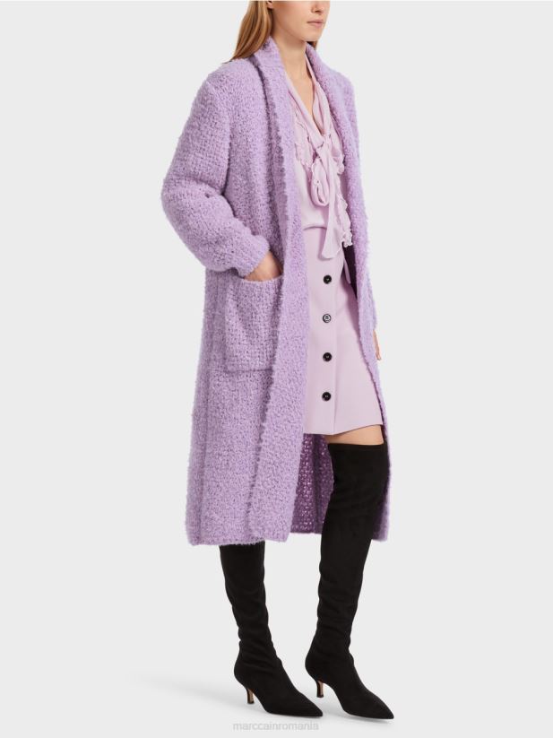 palton tricotat in germania Marc Cain lavandă strălucitoare îmbrăcăminte 4826HH227