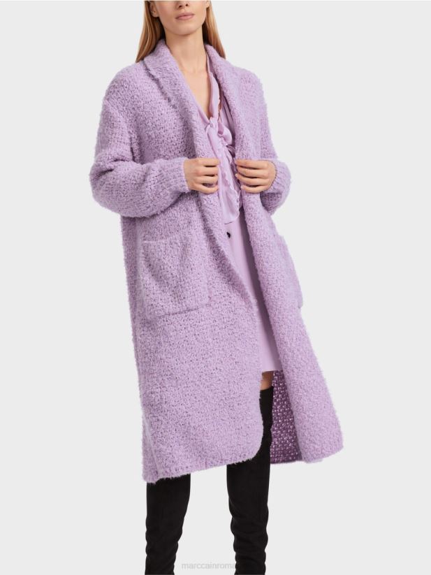 palton tricotat in germania Marc Cain lavandă strălucitoare îmbrăcăminte 4826HH227