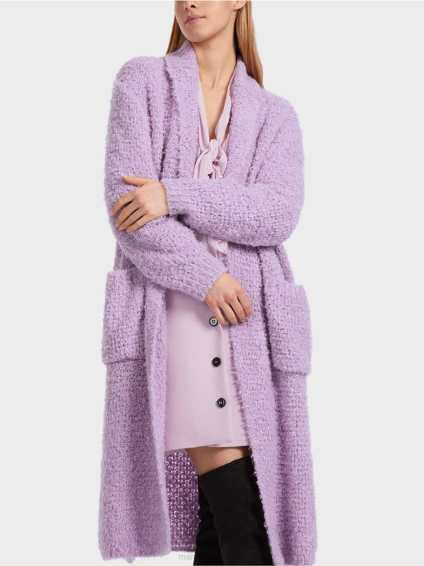 palton tricotat in germania Marc Cain lavandă strălucitoare îmbrăcăminte 4826HH227