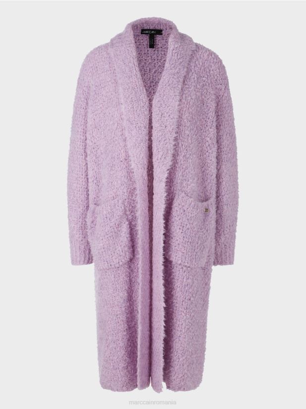 palton tricotat in germania Marc Cain lavandă strălucitoare îmbrăcăminte 4826HH227